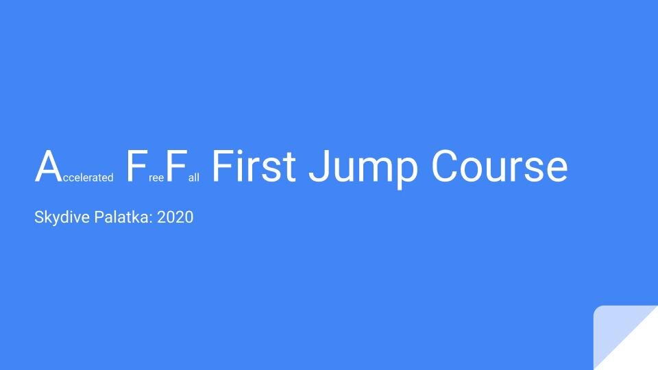 AFF First Jump Course Beginning Slide