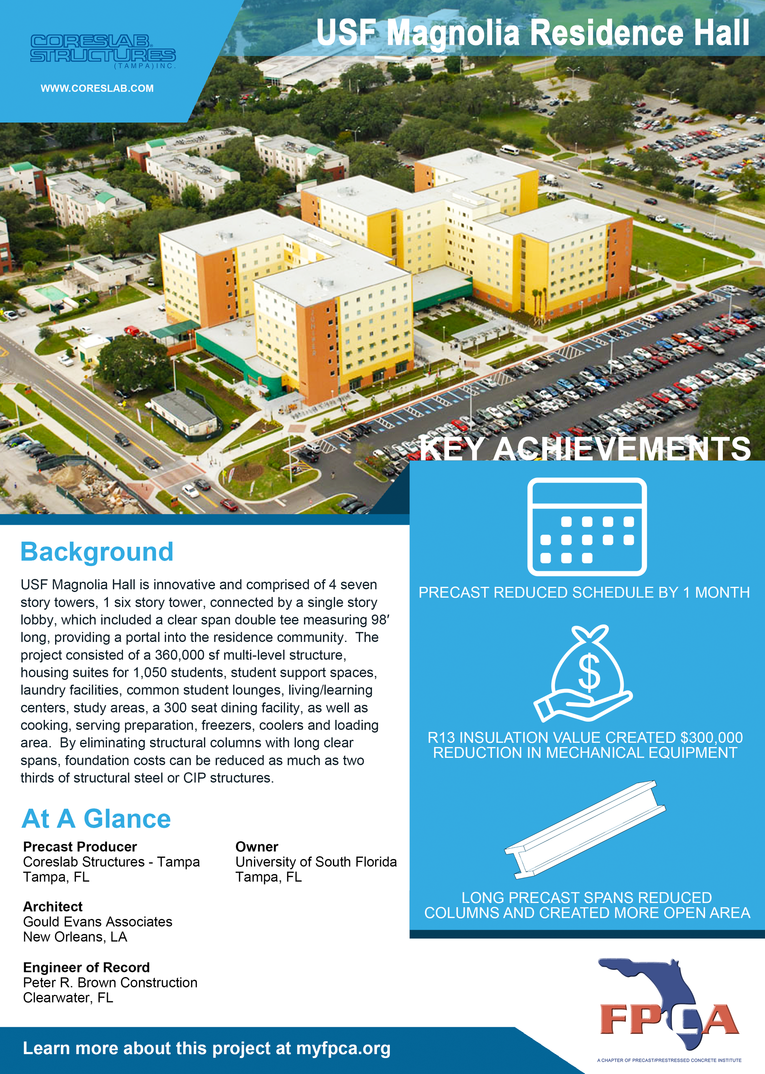 iq apartments usf on Usf Magnolia Hall Florida Prestressed Concrete Association