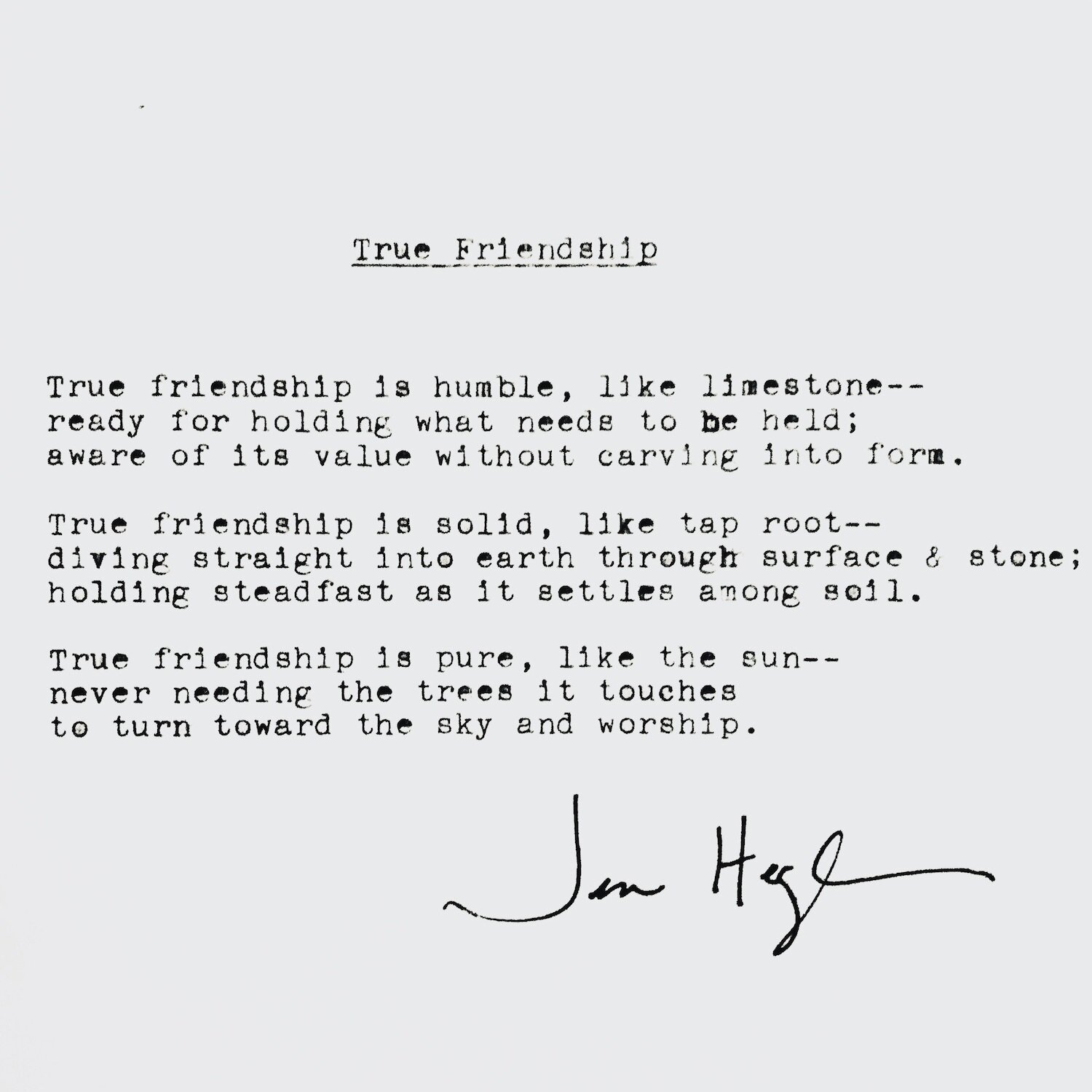 Poems new friendship We Love