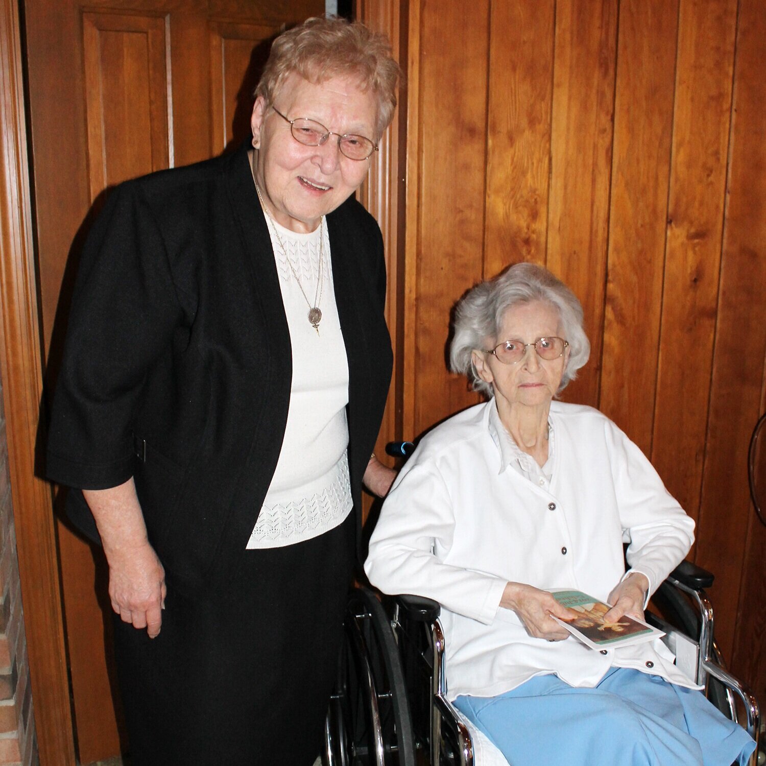  Sister Margaret Elaine Rovnak (left with her sisters in family and community, the late Sister Rose Ann Rovnak. 