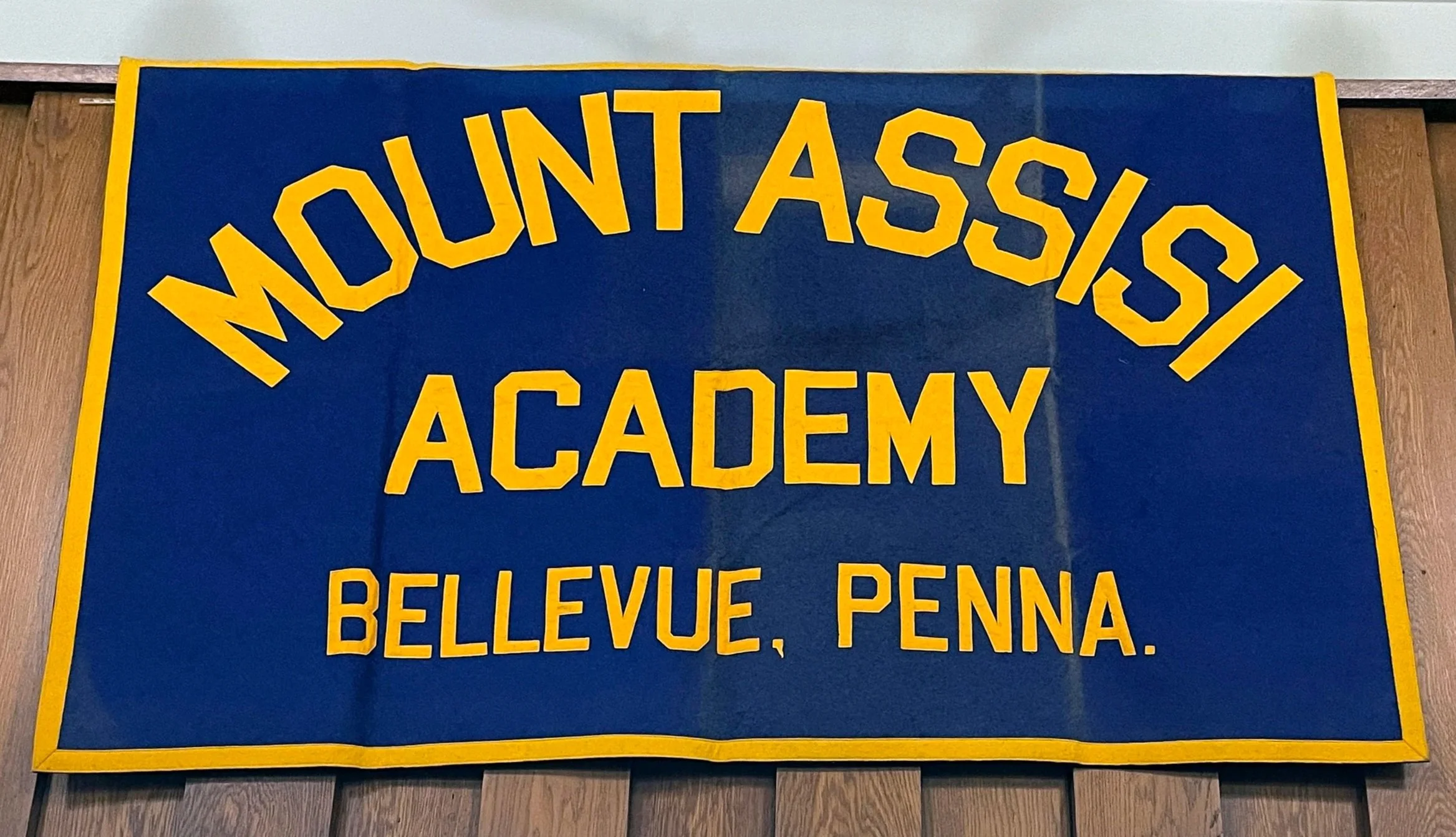 Mount Assisi Academy Pep Banner