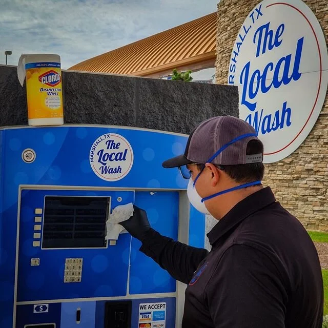 We are disinfecting the pay stations every 10 minutes, this is the only surface customers are touching right now. We also ask that our customers are being safe and practicing good hand hygiene and social distancing.  We&rsquo;ve got this! #localbusin
