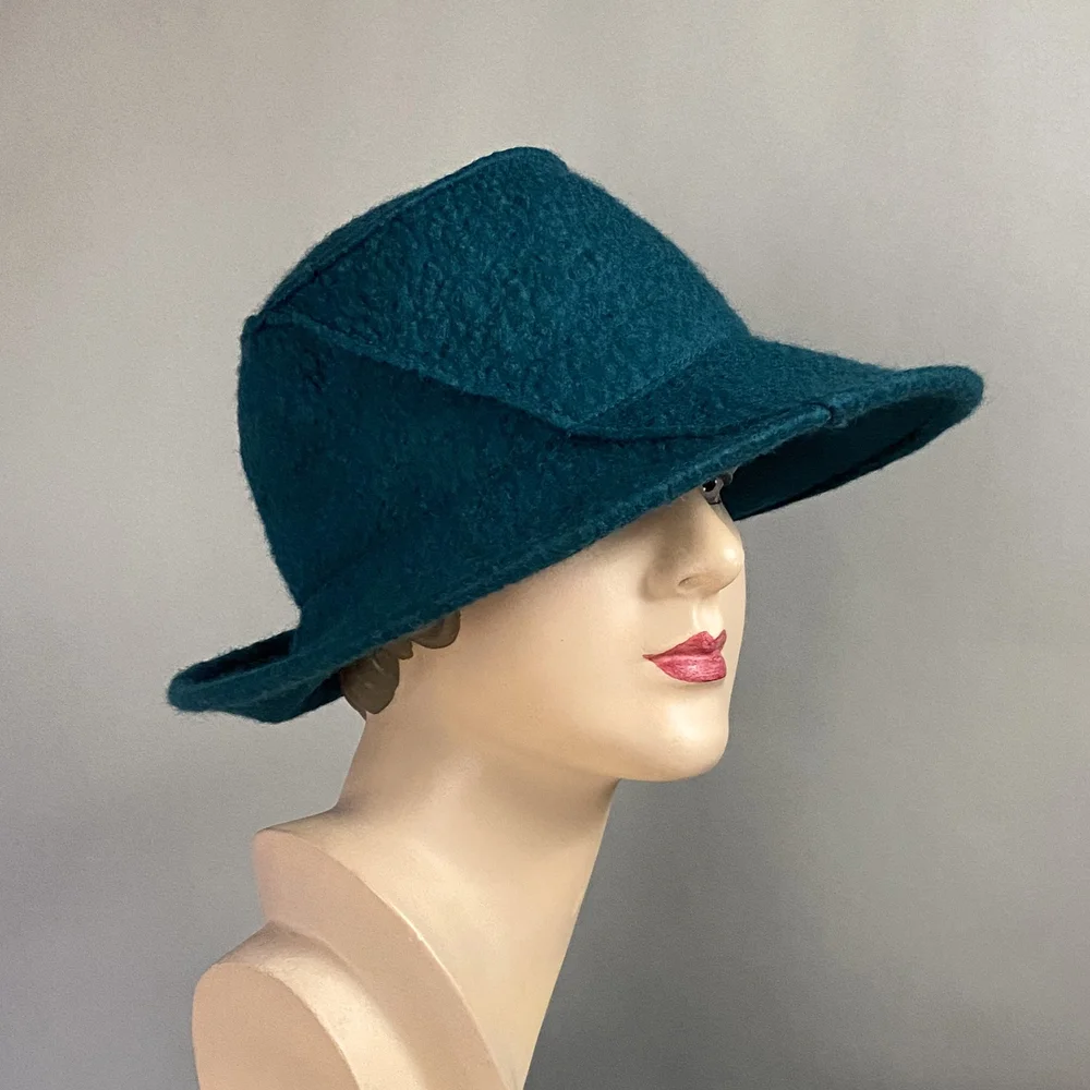Leona - Wide Brimmed Bucket Hat — Miss Fitt & Co. ~ Moss Fête display picture 3