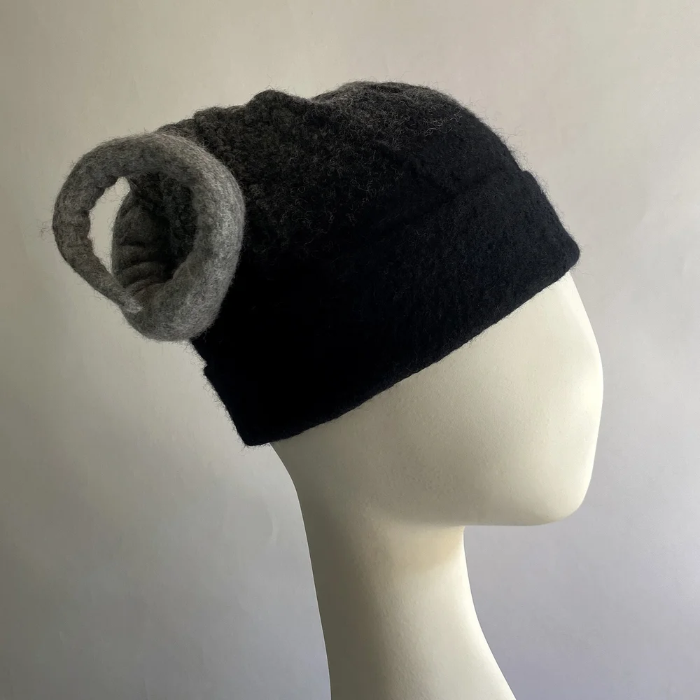 Unisex horned cap hat — Miss Fitt Moss Fête - Main Image