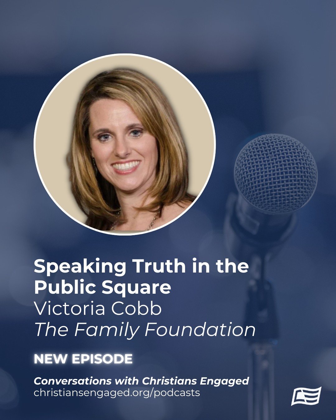 This week on Conversations with Christians Engaged, Ben Quine talks with Victoria Cobb, President of the Family Foundation of Virginia (@thefamilyfoundationaction), about free speech, religious liberty, and the cost of standing for biblical truth in 