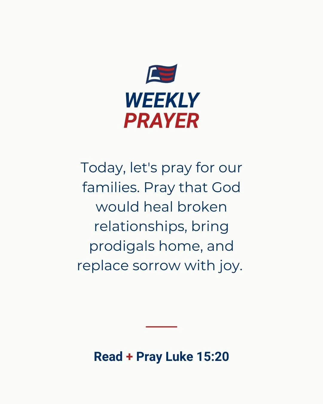 This week we're praying that God would heal broken relationships. #WeeklyPrayer