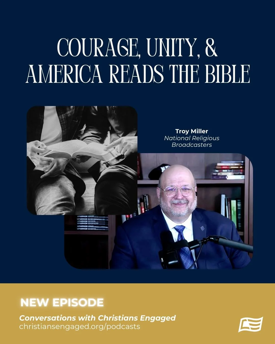 🎙️ NEW EPISODE IS LIVE!

Bible Revival for America 250: Troy Miller on Courage, Unity &amp; America Reads the Bible 🇺🇸📖

This week, @bunnipounds is joined by Troy Miller, President &amp; CEO of the National Religious Broadcasters (@nrbassociation