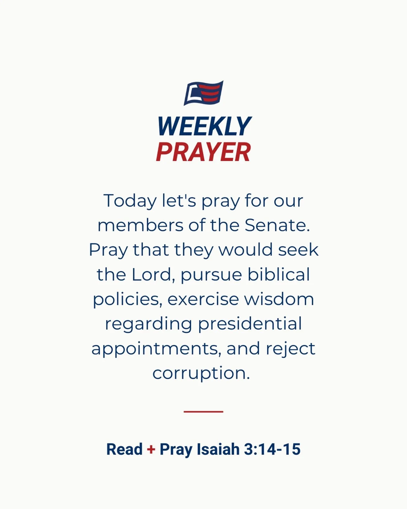 Join us in praying for our Senators. 

Pray for your Senator by name: https://www.senate.gov/senators/senators-contact.htm