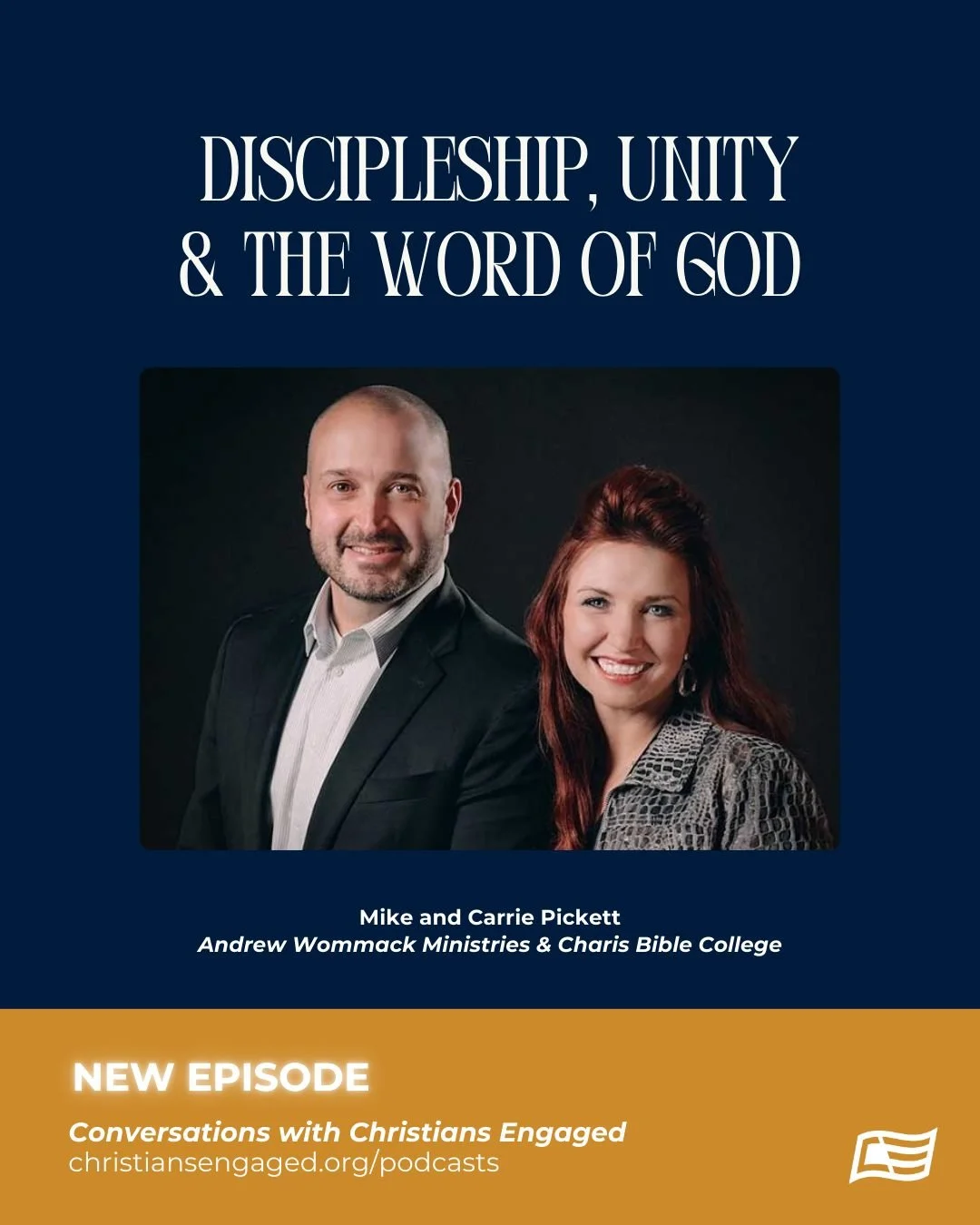 Now live!

@BunniPounds sits down with Mike &amp; Carrie Pickett of Andrew Wommack Ministries (@andrewwommack) and Charis Bible College (@charisbiblecollege) to talk about discipleship, unity in the Church, and why the Word of God must be the foundat