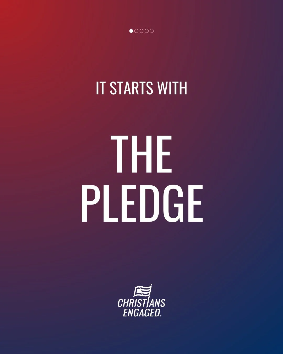 It starts with the pledge.

Not just to care&mdash;
but to ACT.

🙏 Pray
🗳️ Vote in EVERY election
📣 Engage where God has placed you

If we want to see our nation changed, it starts with us.

Take the Christians Engaged Pledge.
Link in bio.

#Chris