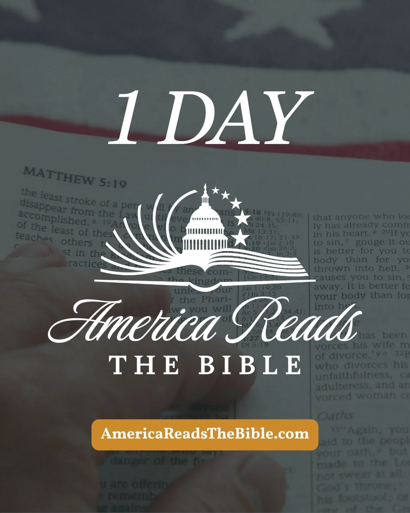 Tomorrow it begins. 🇺🇸📖

Prepare your heart.

&ldquo;Speak to me. Change me. Align me.&rdquo;

Revival starts with the Word.

📅 April 18&ndash;25
🔗 americareadsthebible.com
📺 @greatamericanpureflix

#AmericaReadsTheBible #Revival #Faith #Script