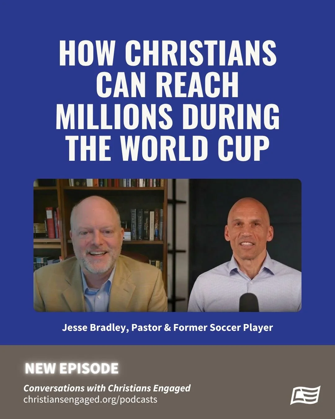 "The world is bold about sin. It's time to be bold about Jesus."

🎙️ Jesse Bradley joins Conversations with Christians Engaged to talk evangelism, bold faith, and reaching the nations with the Gospel.

Link in bio.

#ConversationsWithChris