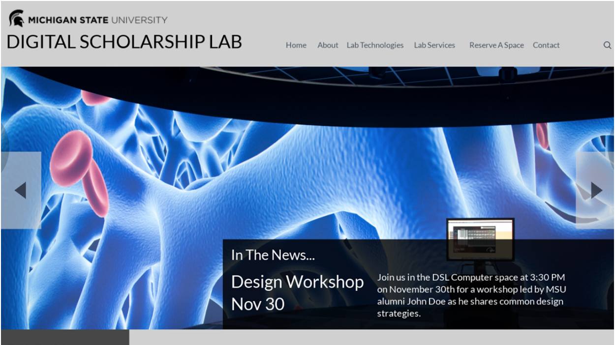  Screenshot of one of our final design iterations. 