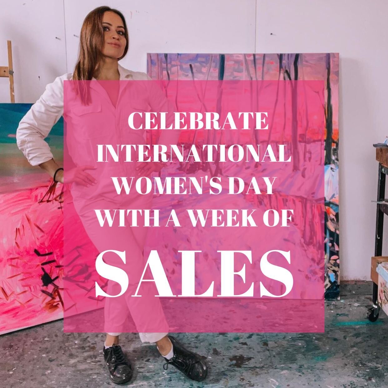 Join us as we celebrate 
International Women&rsquo;s Day 🎊 🎉 
SALE  SALE  SALE

Today we recognize and thank @katerinaspopova for her artistic talent, wonderful art magazine and art community @createmagazine and for her passion and inspiration to m