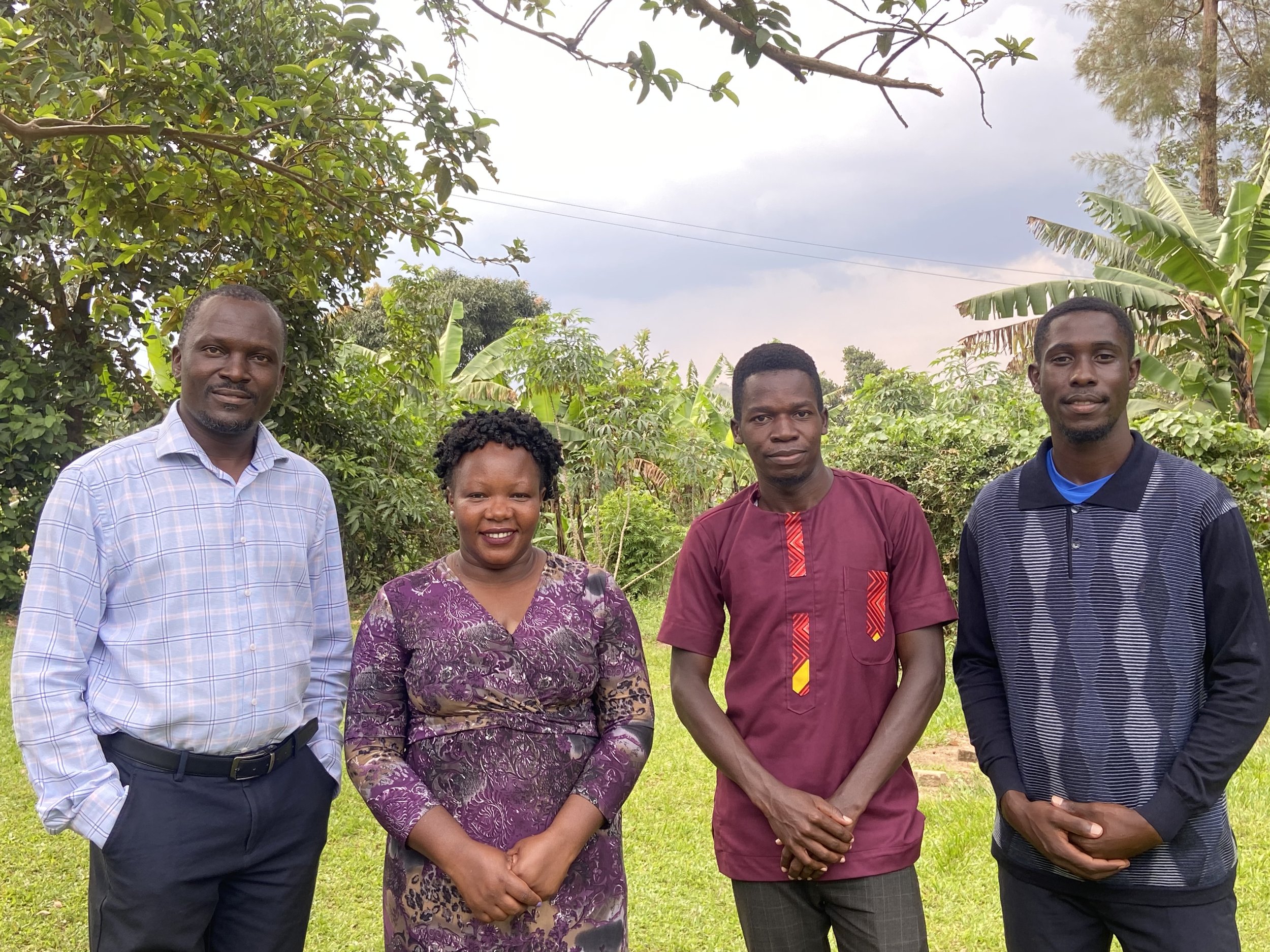 Our Ugandan Staff: Left-Pastor Stephen Sooka, over Buyera Community Church and Mission Active. Middle Left- Judith Sooka, Child Sponsorship Program Director. Middle Right-Gilbert, Child Bio... . Right- Arnold, Financial Coordinator.