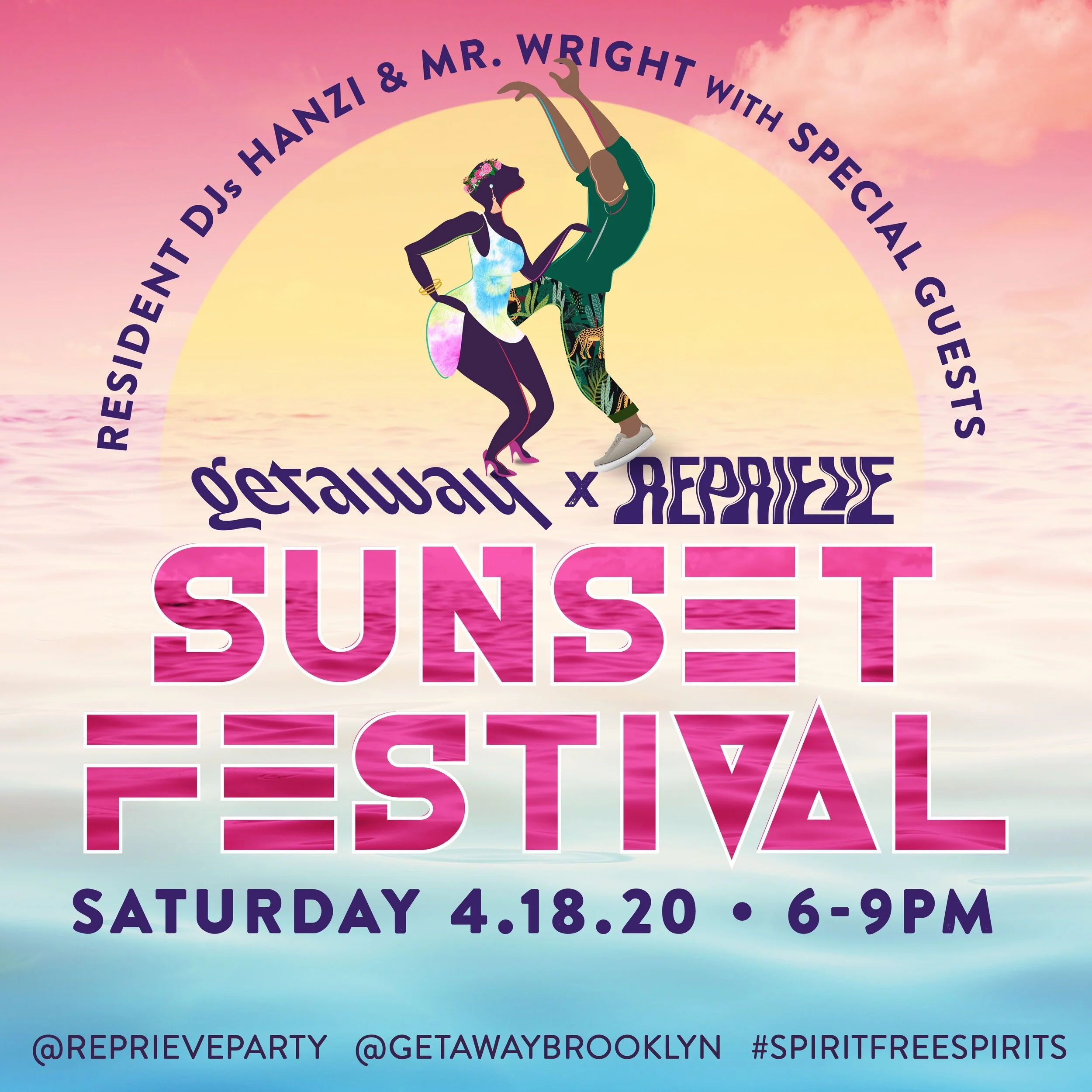  Teamed up again with Getaway Bar for a sunset digital dance party and mocktail tutorials!  