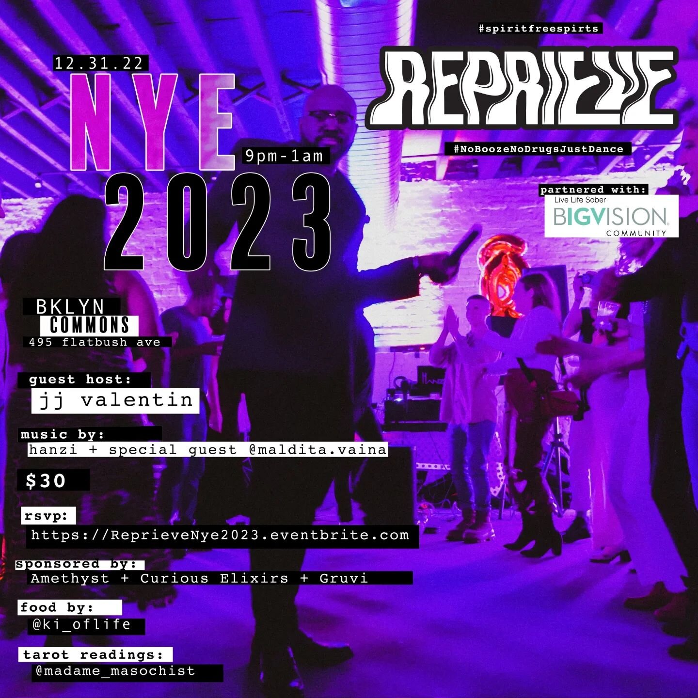 ⚠️We're just about 3 DAYS AWAY from NYE 2023 with @reprieveparty &amp; @bigvisionnyc 🎇

✨✨✨It's also a very special day for the man featured on today's flyer....🎁🎂HAPPY BIRTHDAY @djhanzi our founder and one of our resident DJs!!! 

💜 We love you 