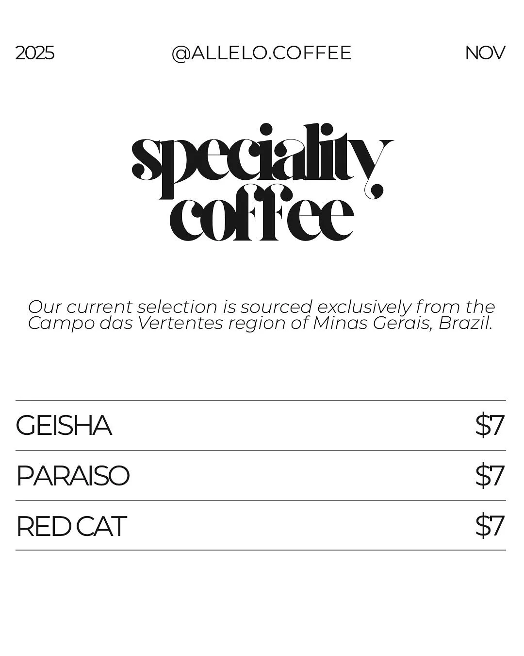 Now at Allelo ✨

From our small-batch speciality coffee to hand crafted teas, every sip is meant to slow you down. 

And if you haven&rsquo;t tried our p&atilde;o de queijo yet&hellip; trust us, it&rsquo;s the kind of cozy you&rsquo;ll think about al