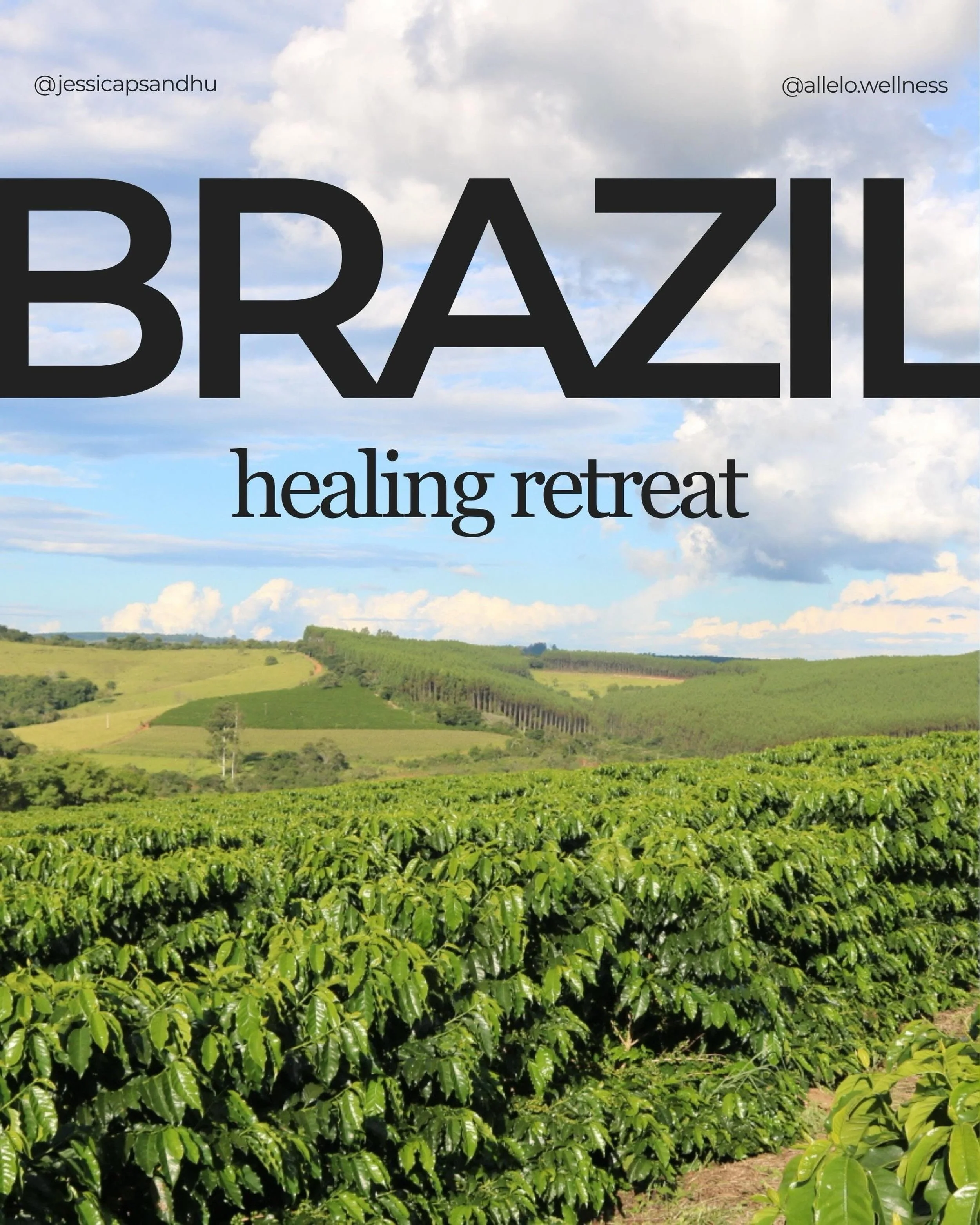 Curious about our Brazil retreat?

Join @jessicapsandhu and @allelo.wellness on Sunday, June 14 at 3:00 PM at Allelo Coffee for an informal retreat meet-up.

We&rsquo;ll be sharing more about our upcoming Brazilian Healing Retreat in Minas Gerais, wh