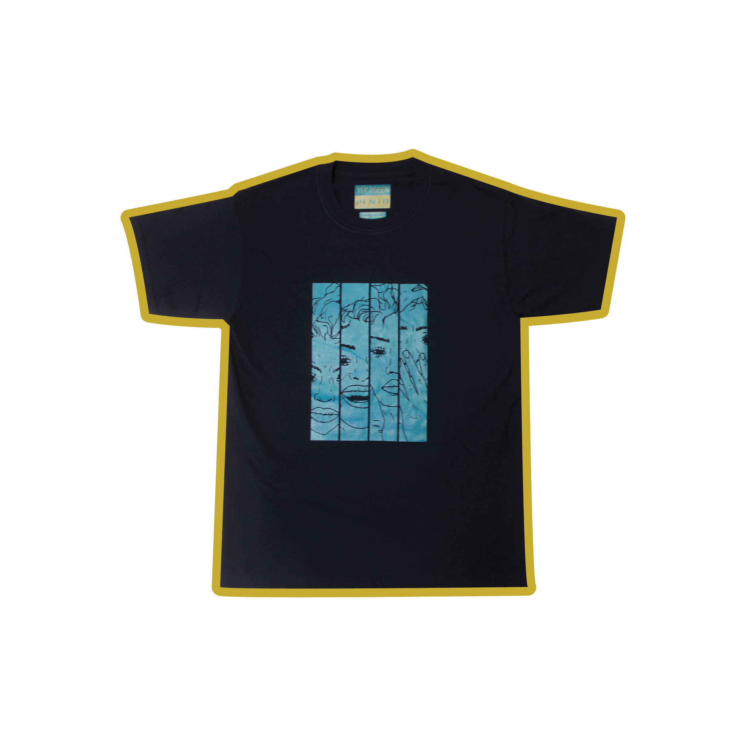 Indecision - Black T-Shirt with face prints