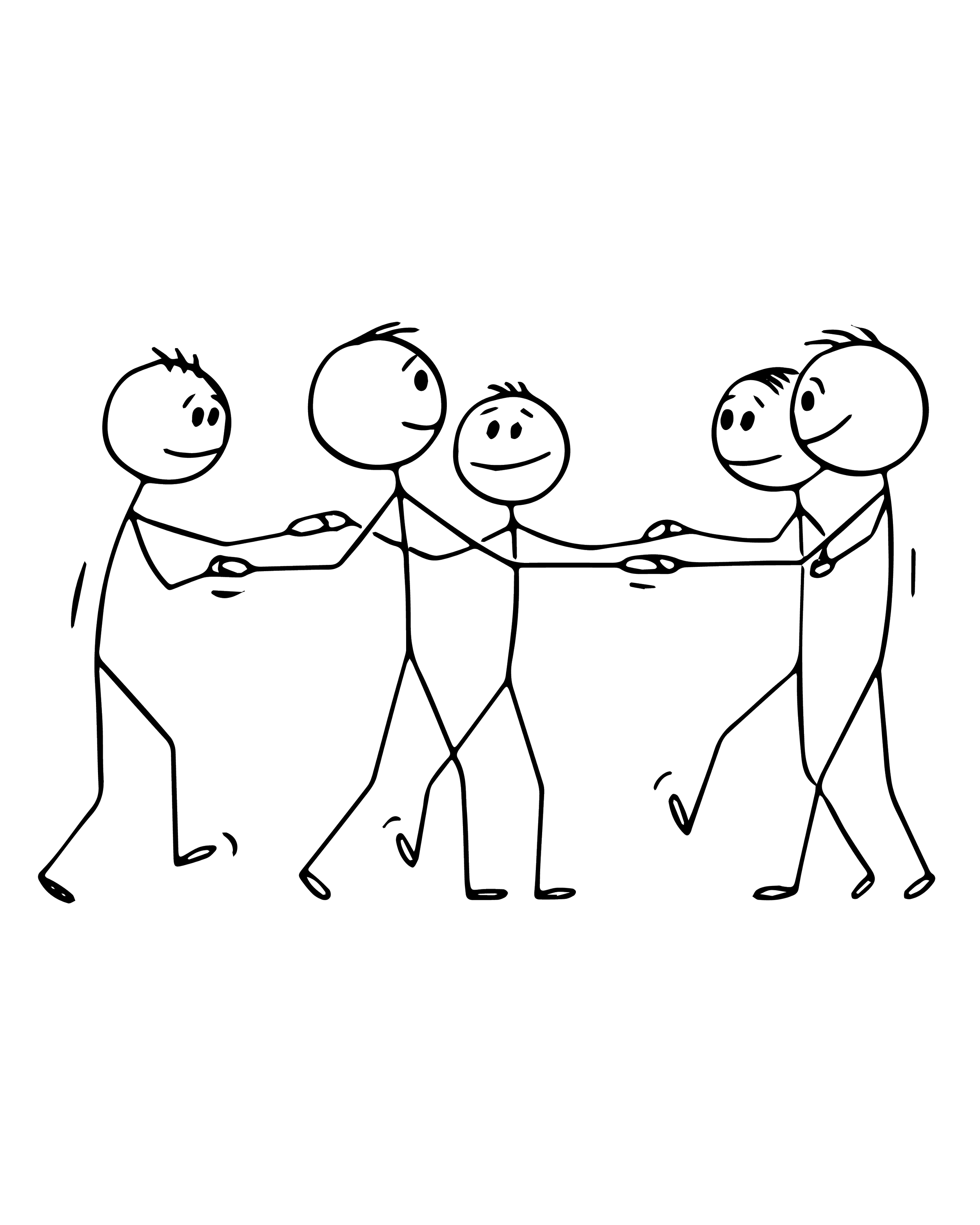 stick people teamwork