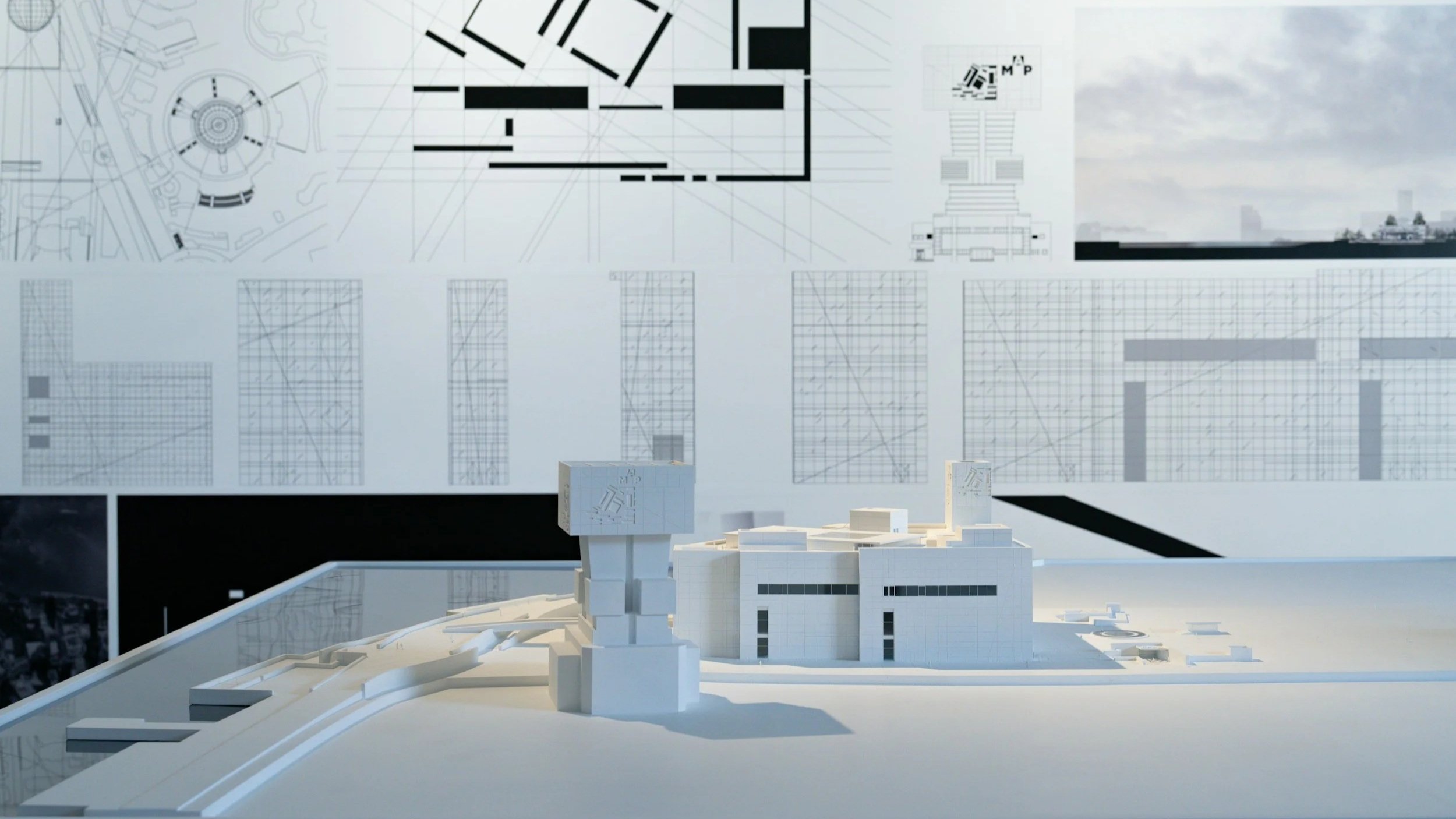 Plans, renderings, and material studies developed for a custom residential project.