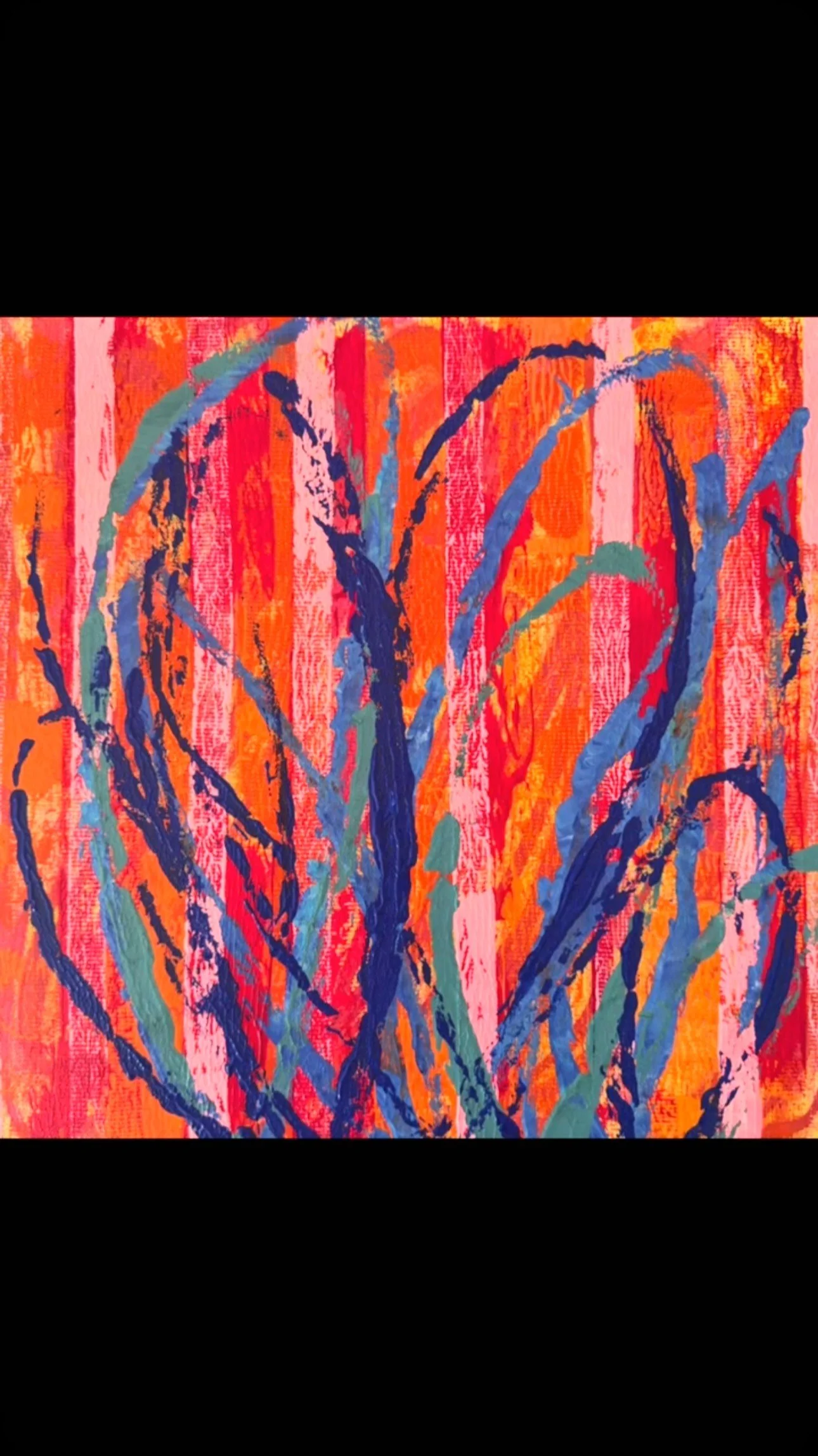 Tulip, Available on Saatchi Online. 15”x15” Acrylic on Canvas.
π₯ Painted in motion. Jean Cherouny channels the rhythm of rollerblading into this bold, abstract piece — where every streak of color is a trace of movement, energy, a