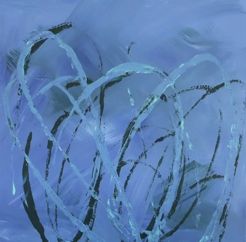 Jean Cherouny, Blue Blossom, Acrylicon Canvas, 50x50cm, 650 US.jpeg
