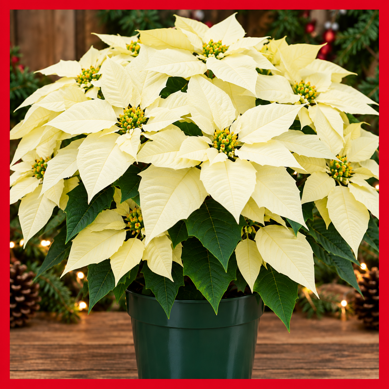 Large White Poinsettia