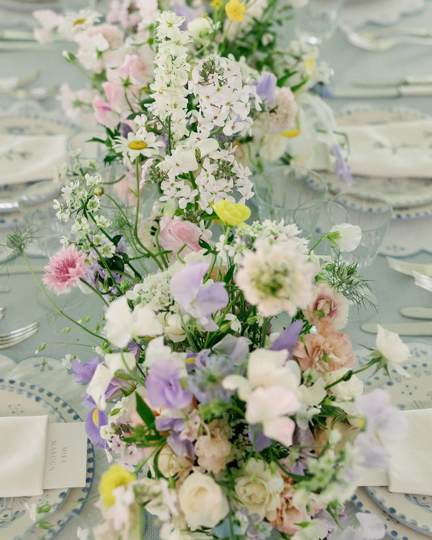 Blues, lilacs, pinks and sprinkles of yellow. Just like a meadow 🌸 
Photography: @emmawilderphoto 
Planner @attabara 
Venue @wildernessreserve 
Dress @katherinetash 
Florals @thebotanyhouse 
Hair @georgecurranhair 
Make up @emilychantal_mua 
Tablewa