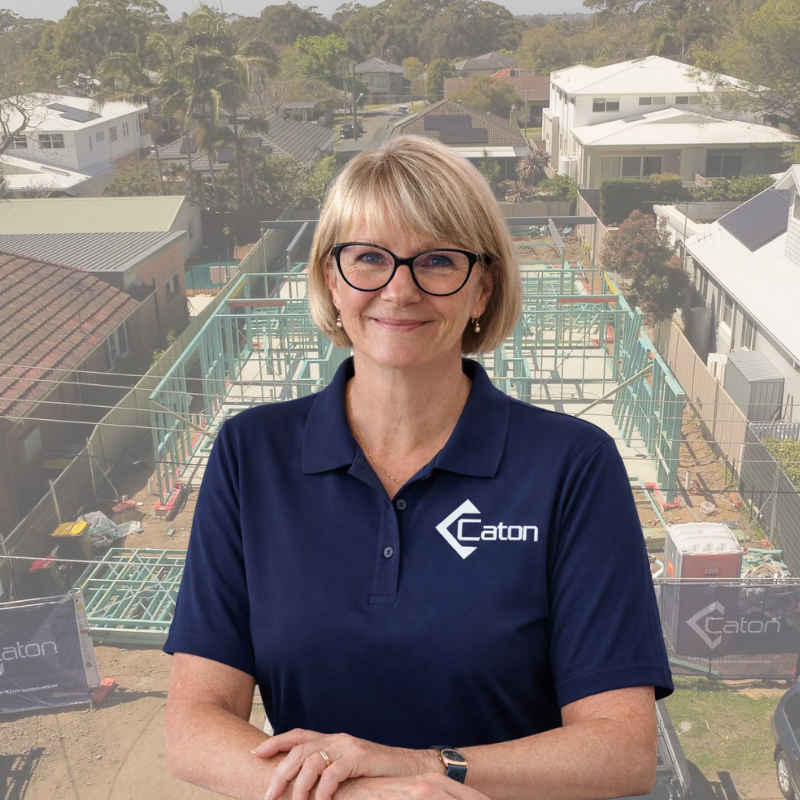Helen, Accounts Manager at Caton Constructions, supporting clients and project administration.