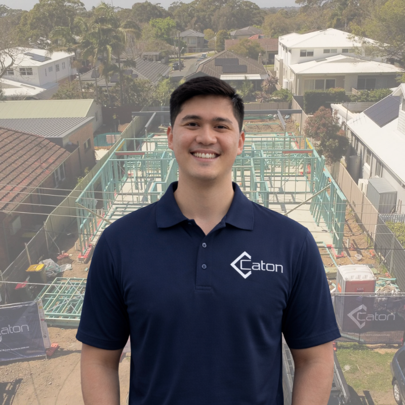Lordie Naval, Estimator at Caton Constructions, supporting custom home and duplex projects through estimating and pre-construction planning.