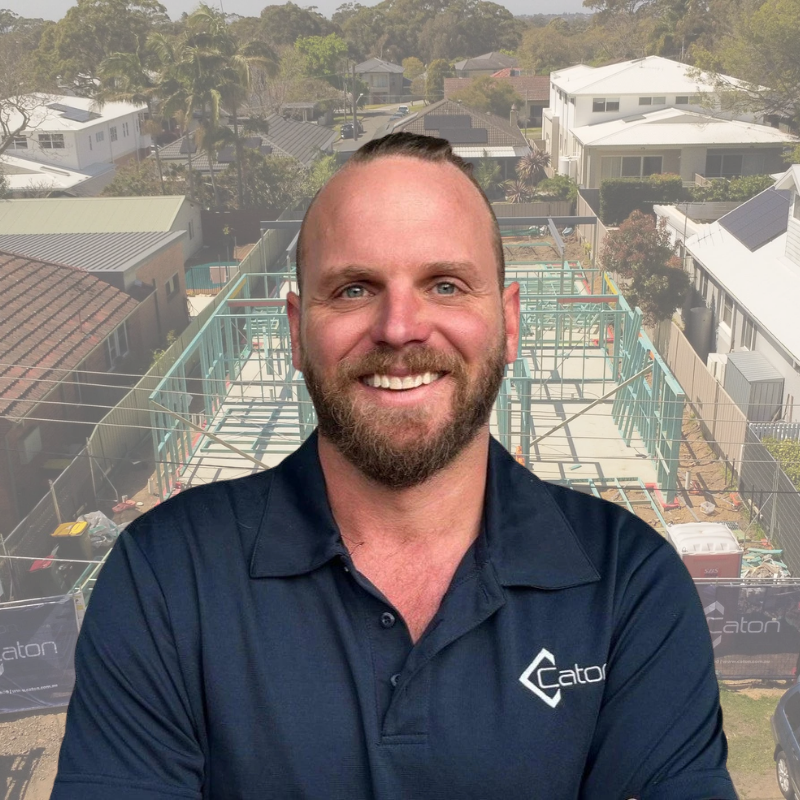 Director Lachlan McDonald of Caton Constructions, a director-led custom home and duplex builder servicing the Sutherland Shire and Southern Sydney.