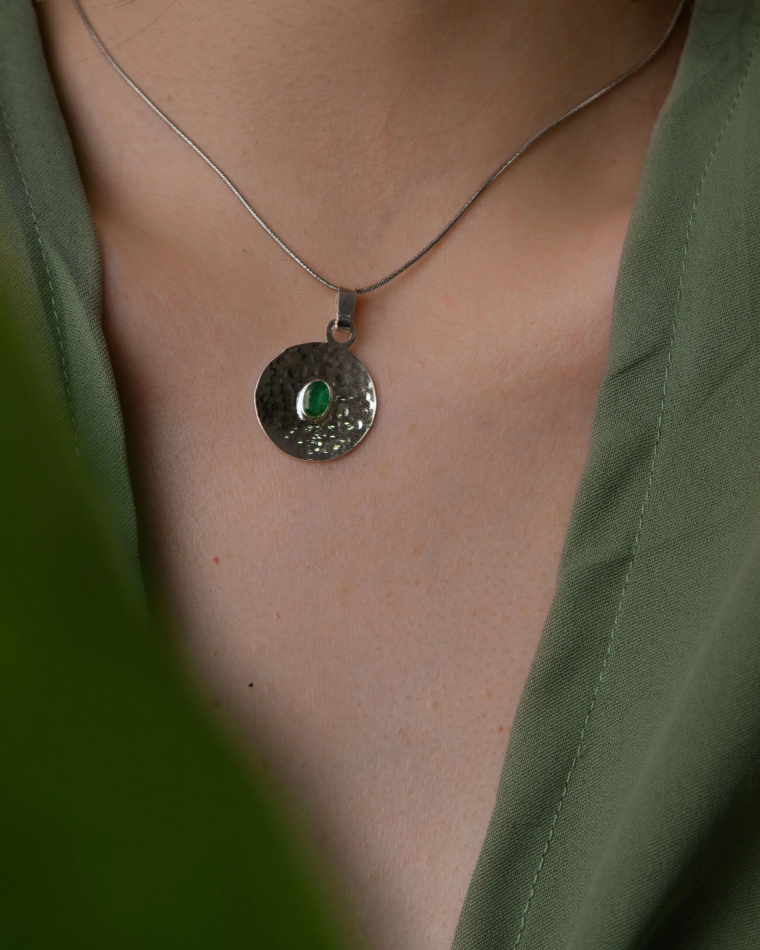 Emerald Circle Necklace