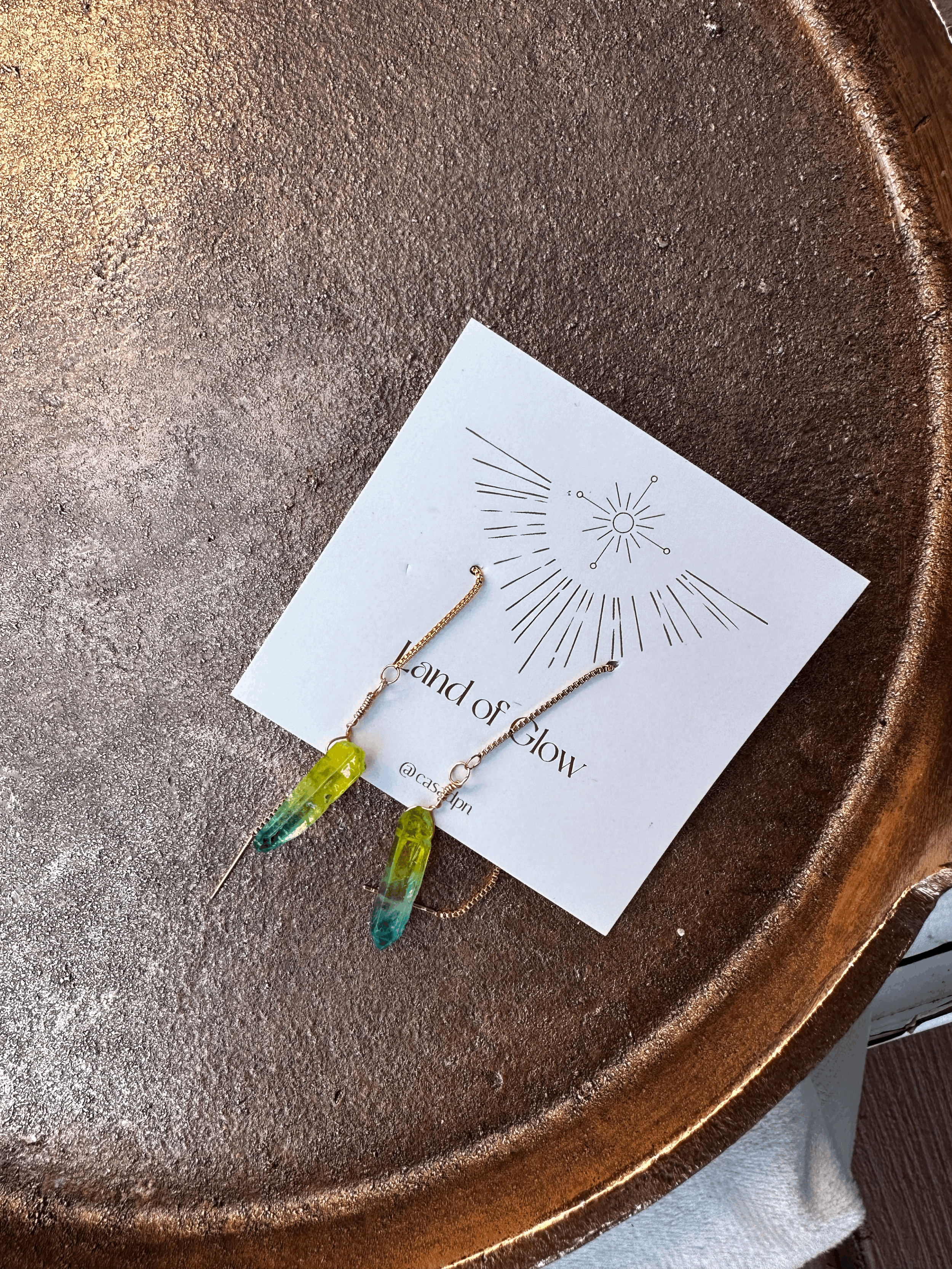 Rainbow Quartz Dangling Earrings