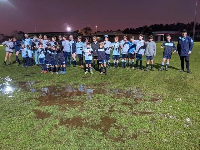 Soccer club stuck in mud