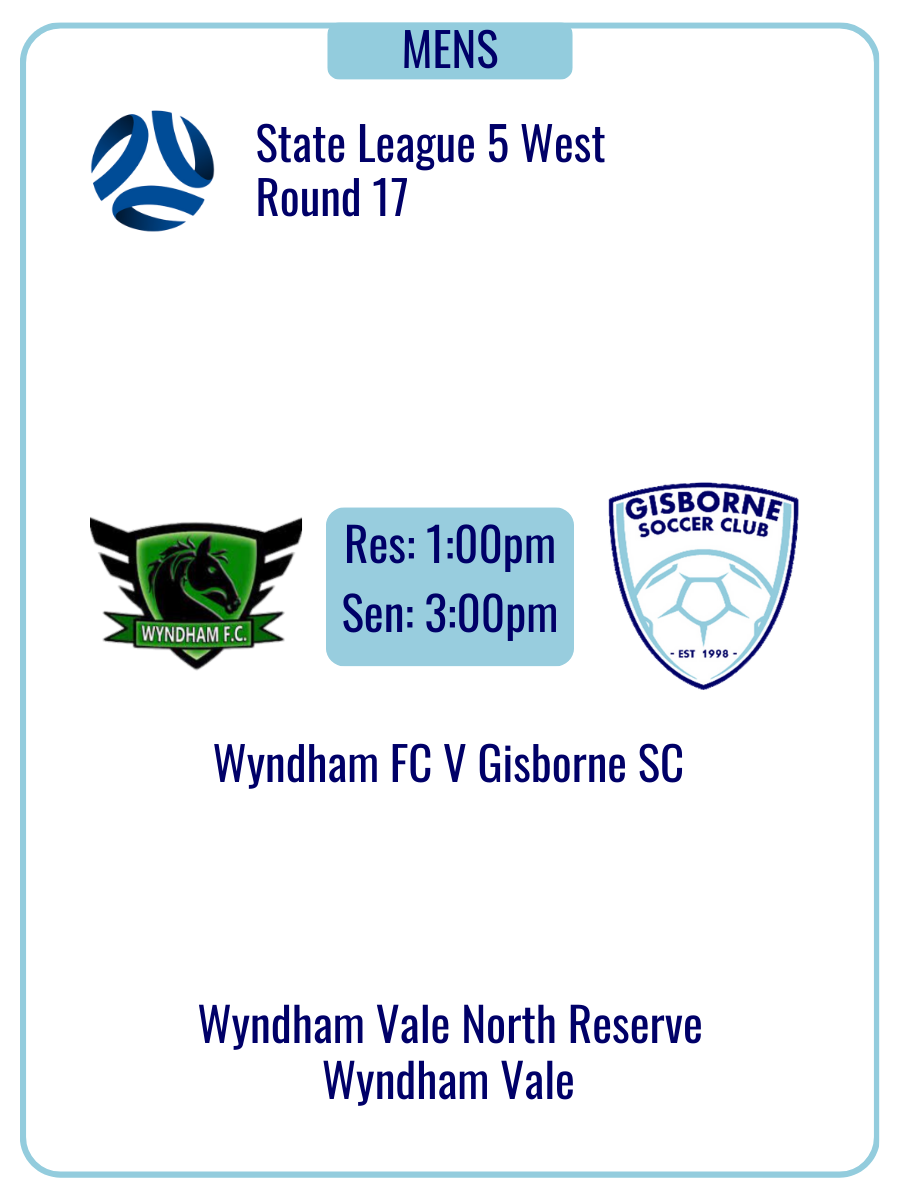 Senior Mens Round 17 2025