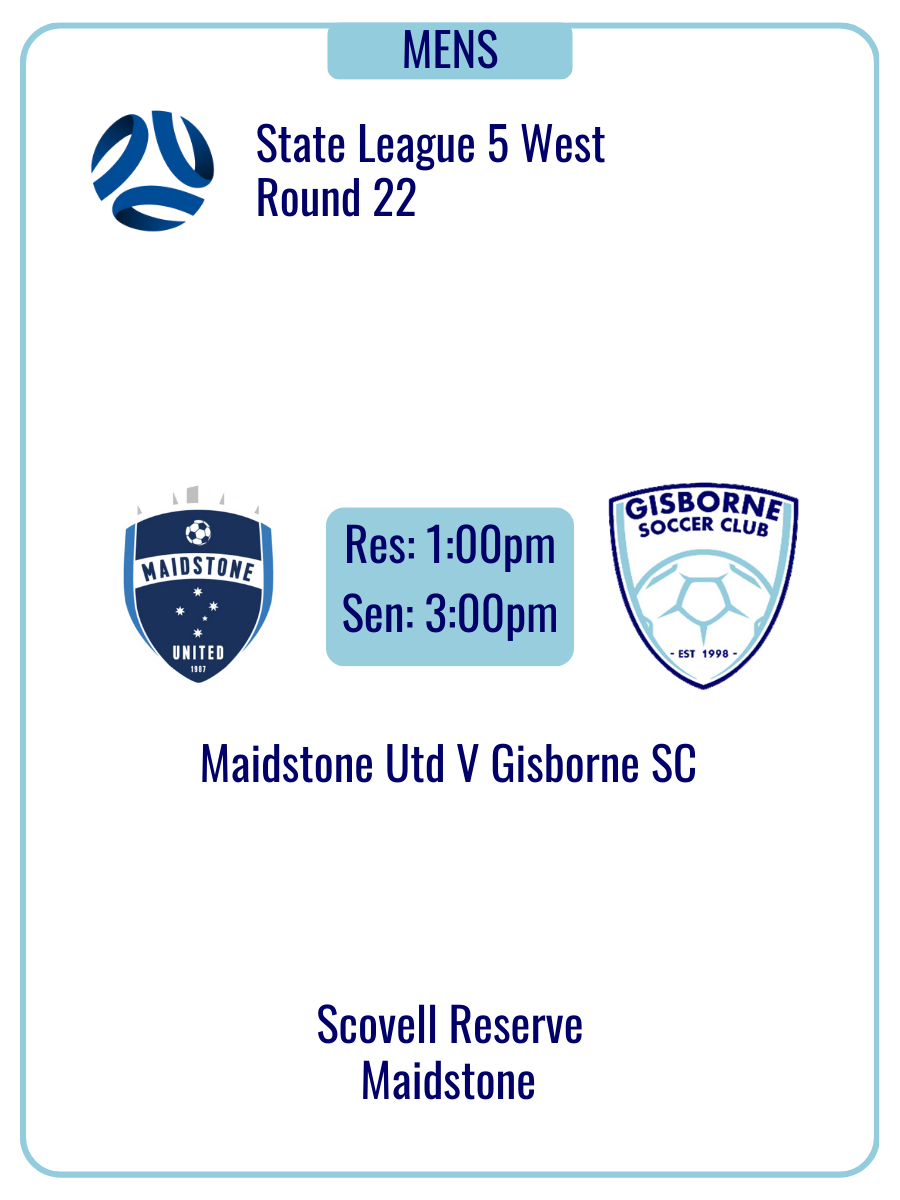 Senior Mens Round 22 2025