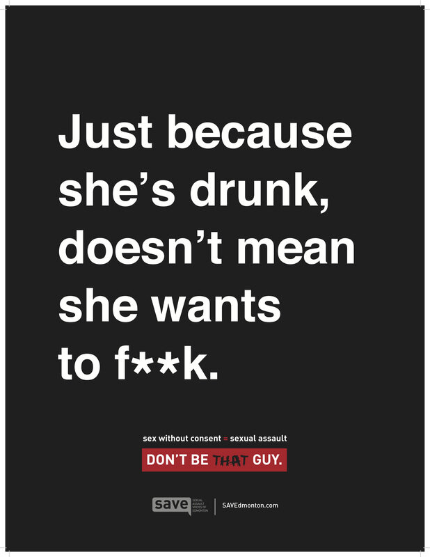 Poster created by SAVE - Sexual Assault Voices Edmonton