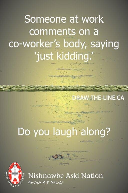  Someone at work comments on a co-worker’s body, saying ‘just kidding’. Do you laugh along? 