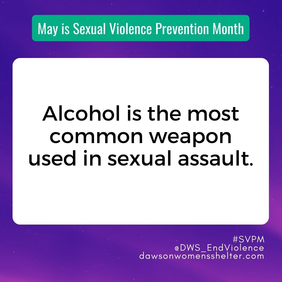 Because of the mountains of misinformation about alcohol and consent, we'll be posting all day about the truths.

Way more info on the DWS blog.

#SVPM #WeBelieveSurvivors #EndVictimBlaming #SupportSurvivors #Alcohol #EndViolence #EndColonialism #End