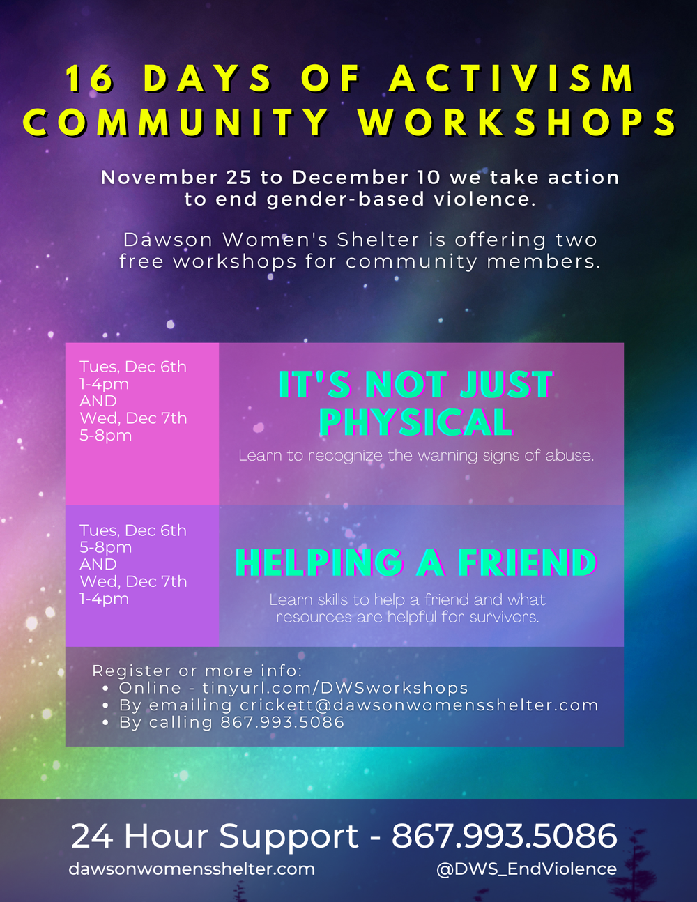 16 Days Of Activism Community Workshops Dawson Women s Shelter 16-days-of-activism-community-workshops-dawson-women-s-shelter