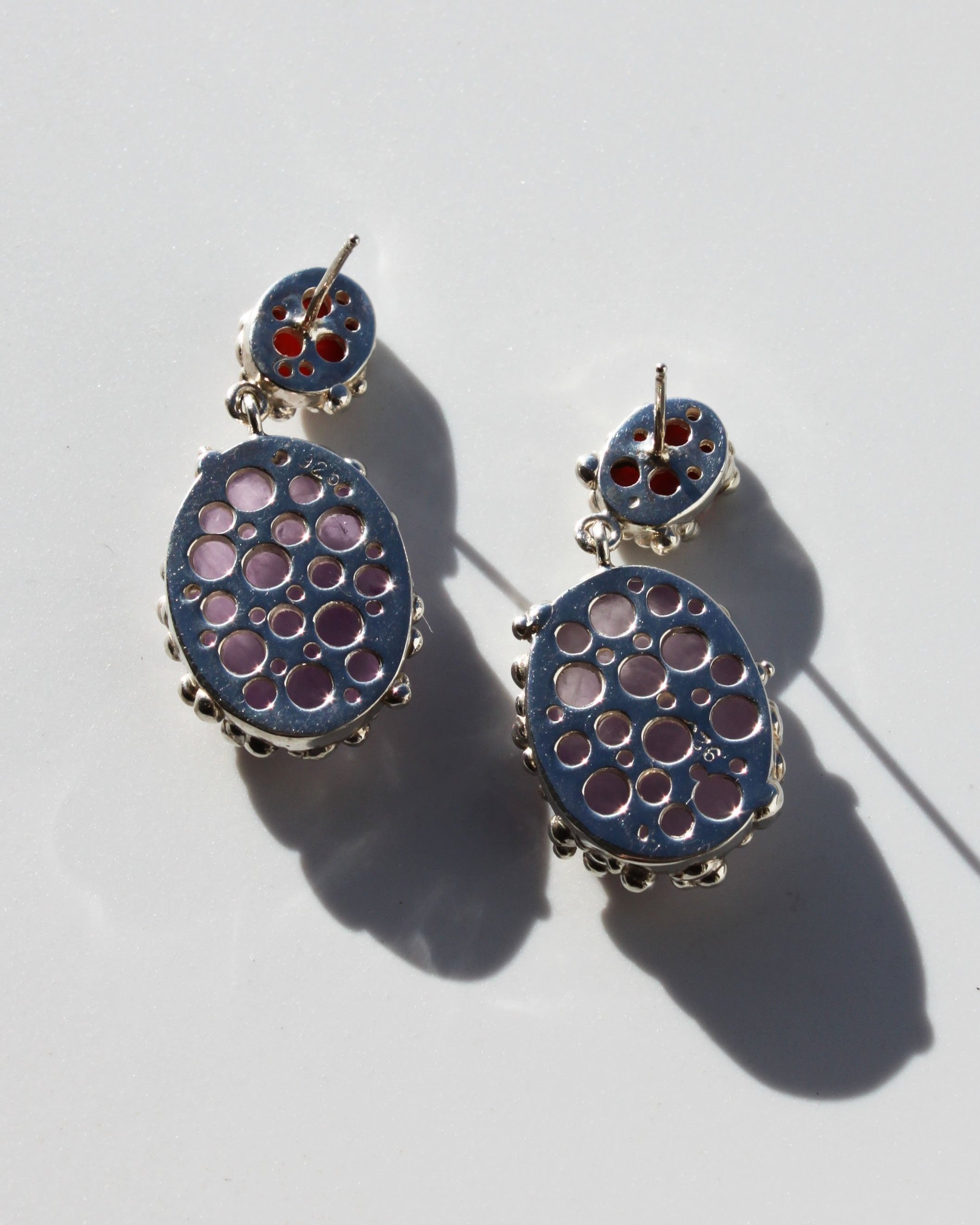 Carnelian+%26+Ametrhyst+Two+Stone+Earrings+from+the+back+-+portrait+-+HoH+-+.jpg