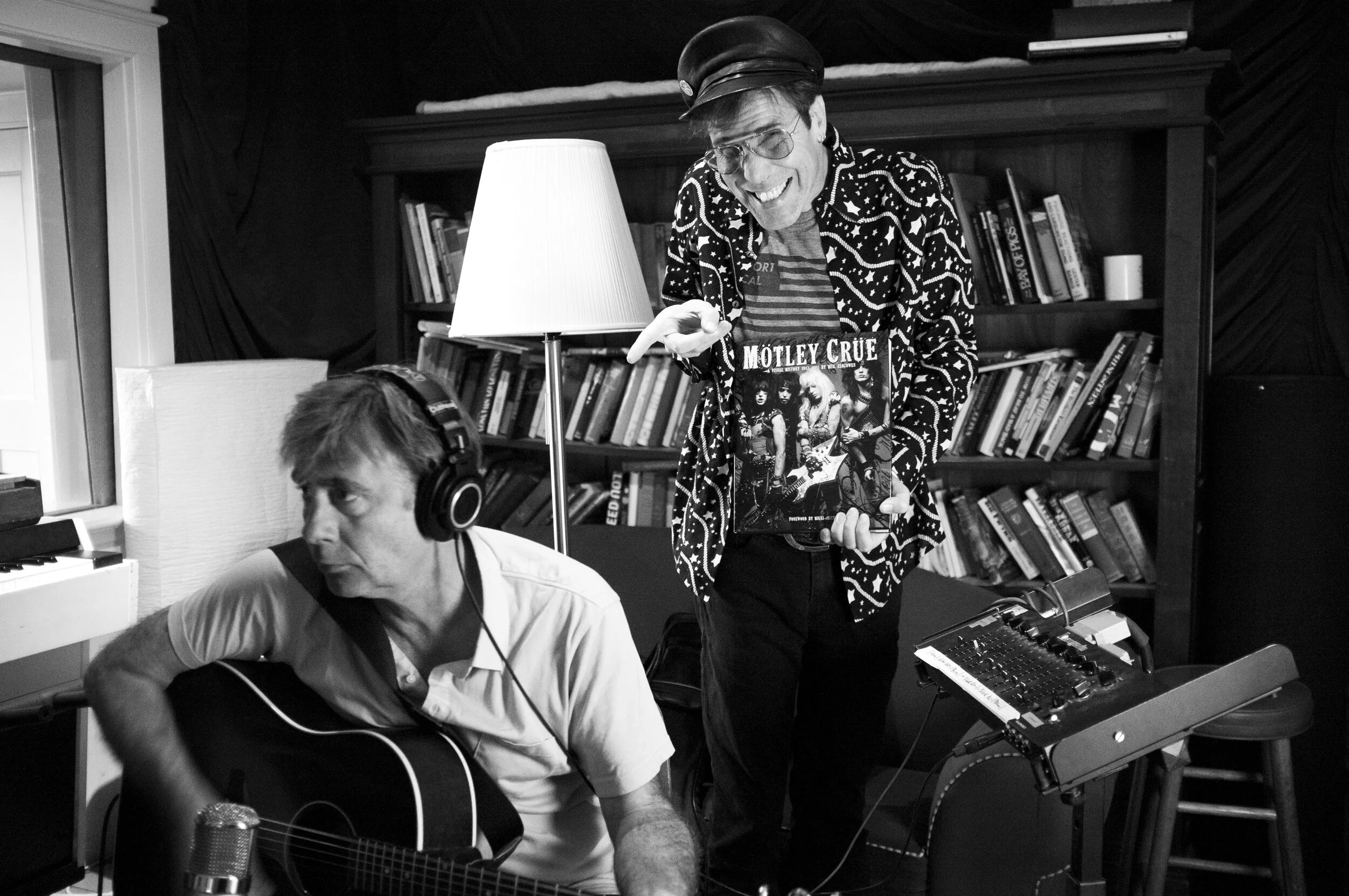 Glen Matlock(seated) Sex Pistols, Slim Jim Phantom-Stray Cats