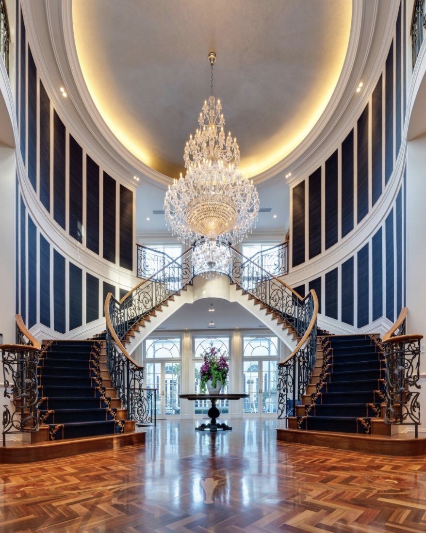 Our design for the formal entry to one of our riverfront residences with a Victorian influence #architects #australianarchitecture #houses #homes #luxury #luxuryhomes #waterfront #waterfronthomes #waterfrontluxuryhomes #goldcoast #goldcoastluxuryhome