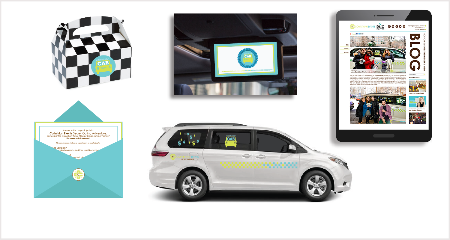  Quarterly experiential marketing campaign to hotel sales partners - “Corinthian Cab” where each hotel partner team was picked up and challenged to trivia on the drive. Teams competed with other hotels to earn points and win the grand prize. Winner w