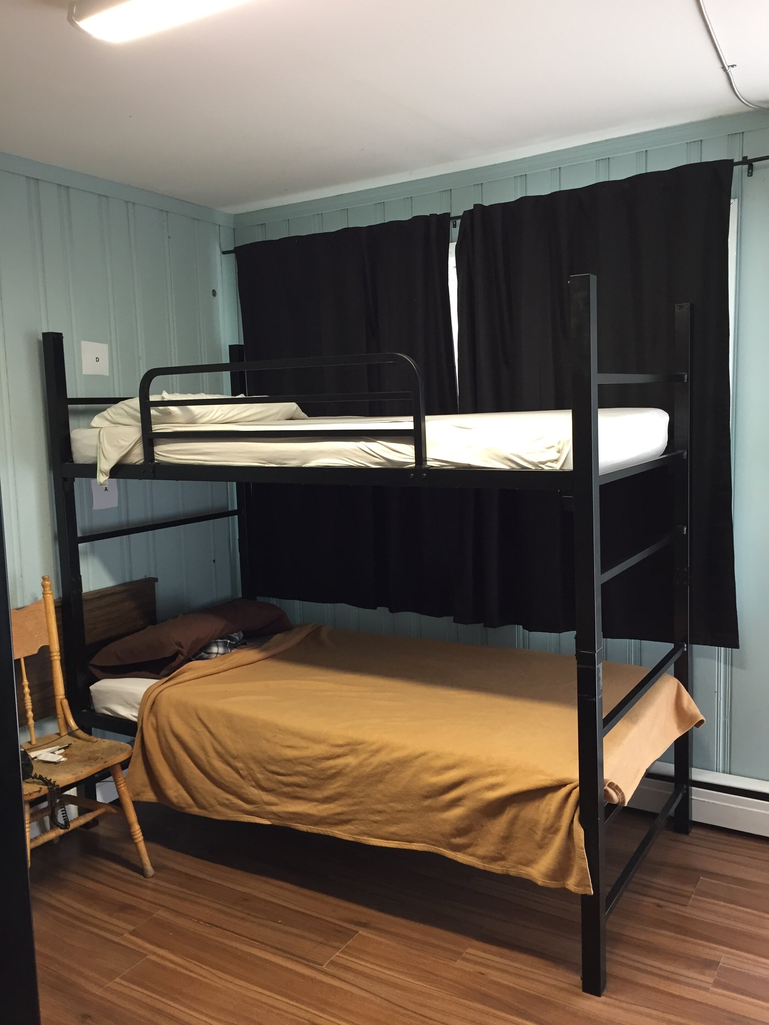 There are 4 bunkbeds in the general rooms.