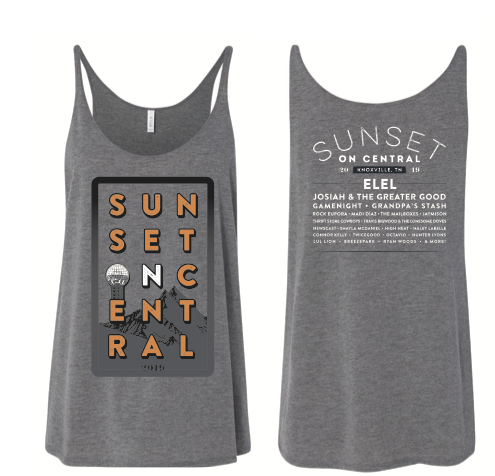 2019 Sunset On Central Gray Tank Top