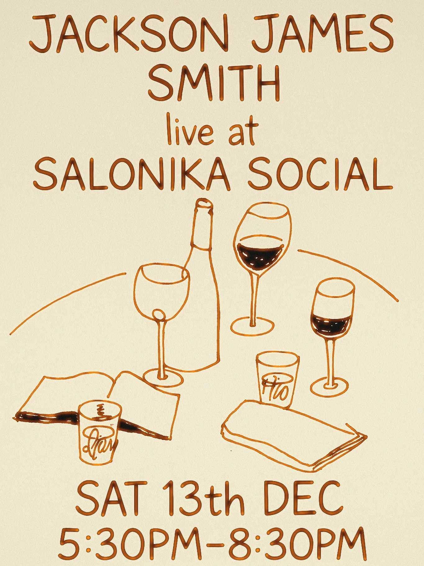 @jacksonjamessmith is back this weekend bringing his smooth voice to SALONIKA SOCIAL.
Saturday 5:30pm-8:30pm