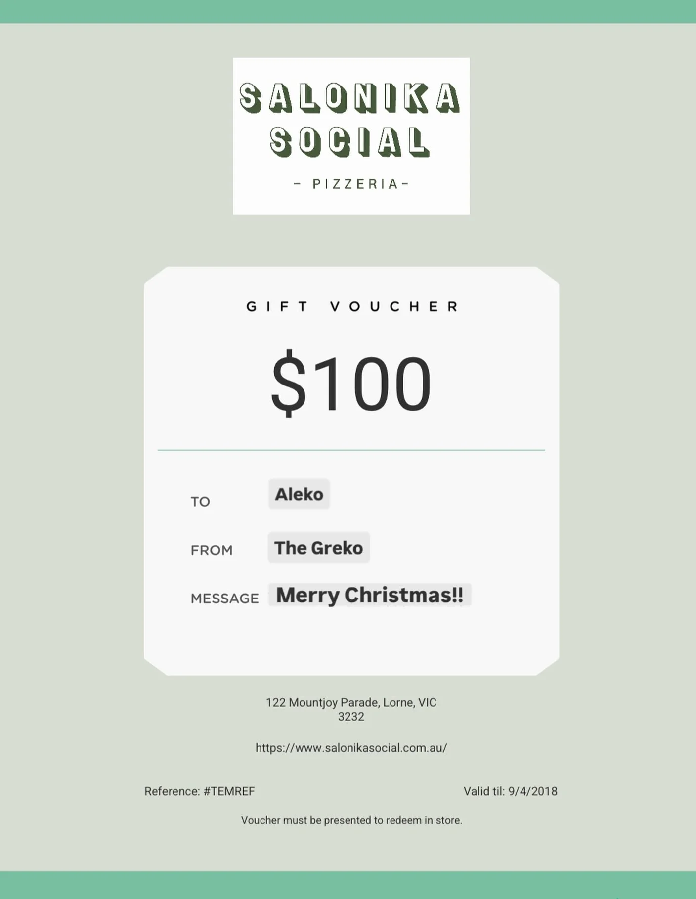 Last minute Christmas gift&hellip; get online to order a gift voucher, sent directly to your loved one. 🎄